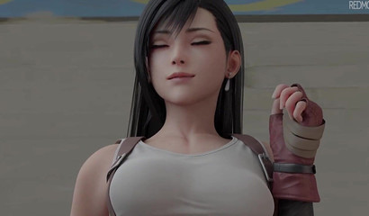Tifa Lockhart and her Final-fantasy cumming to reality
