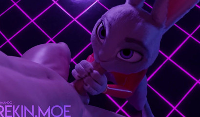 Judy Hopps letting a facial mess her furry face up