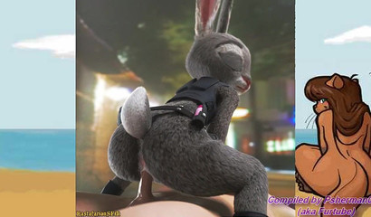 Judy Hopps letting a facial mess her furry face up