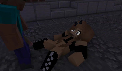 Minecraft push the slut and humiliate her