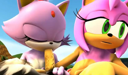 Group unloading with the Sonic and his gal Amy Rose