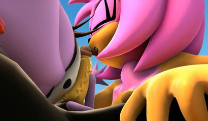 Group unloading with the Sonic and his gal Amy Rose