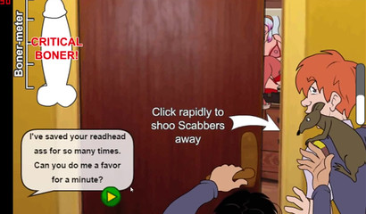 Harry and Ron slither in Hermione's soft holes