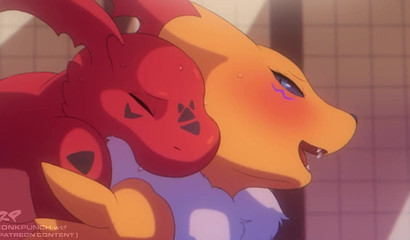 Digimon cock succubus can't stop swallowing it