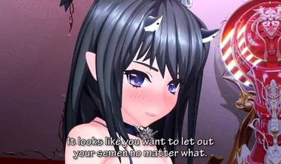 Milking the juice from a futanari doll in hentai cartoon