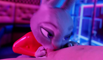 Judy Hopps wraps her lips around a rising stick