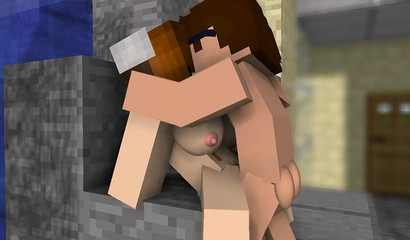 Exploring the hole depths in Minecraft hentai cartoon