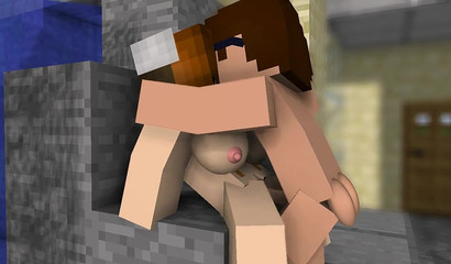 Exploring the hole depths in Minecraft hentai cartoon