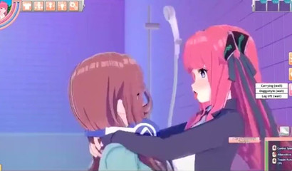 Study time means girl play for Nino Nakano and Miku Nakano