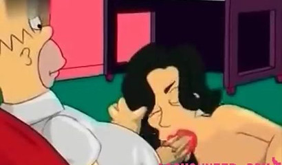 The Simpsons became wild swingers when a hot brunette showed up