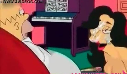 The Simpsons became wild swingers when a hot brunette showed up