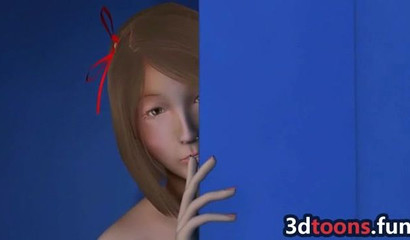 3D shenanigans of a cock-greedy teen