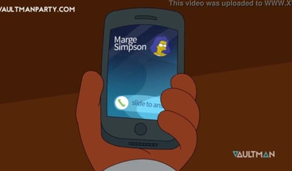 Marge Simpson discovers anal fun with the help of a black cock