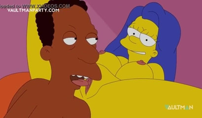 Marge Simpson discovers anal fun with the help of a black cock