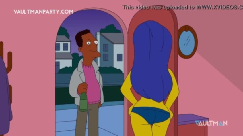 Marge Simpson Porn Big Black Boobs - Marge Simpson discovers anal fun with the help of a black cock