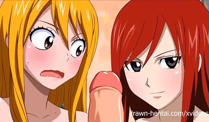 Lucy Heartfilia and Juvia Lockser letting their pussies squirt away