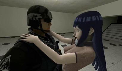 Anime hottie Hinata Hyuga and the way she rides a dong 3D