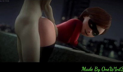 Elastigirl trying the thrilling public scenario