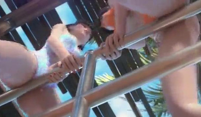 D.Va and the beach day where she got her ass fucked