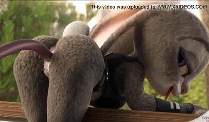 Judy Hopps opens her furry pussy for 3D tentacle inspection