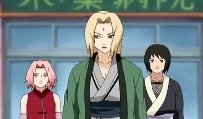 Sakura riding a huge rod on a mission