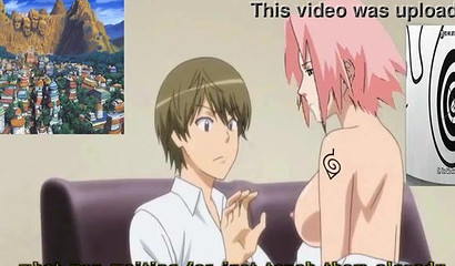 Sakura riding a huge rod on a mission