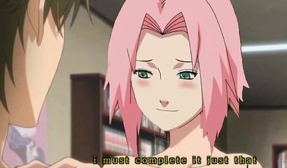 Sakura riding a huge rod on a mission