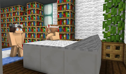 Nurse heals his Minecraft flesh sword with her 3D cunt