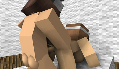 Nurse heals his Minecraft flesh sword with her 3D cunt