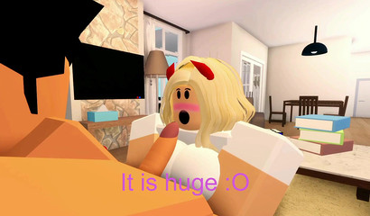 Roblox 3D slut can't resist a huge cock