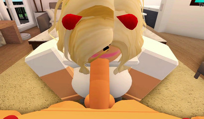 Roblox 3D slut can't resist a huge cock