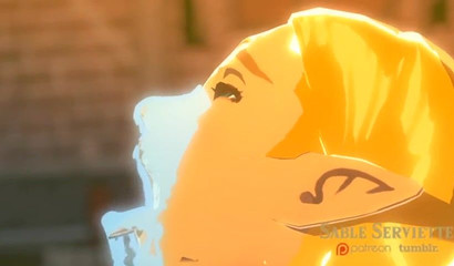 Link makes Princess Zelda glow from his cum
