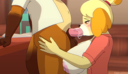 Her huge Animal Crossing tits lure travelers to her cunt