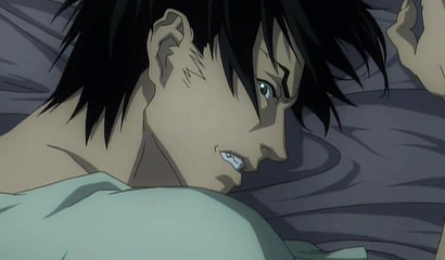 Hunky blond stud bangs his anime boyfriend