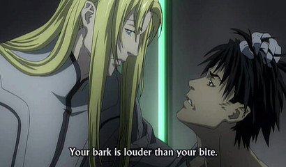 Hunky blond stud bangs his anime boyfriend