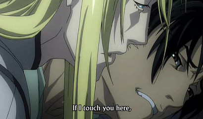 Hunky blond stud bangs his anime boyfriend