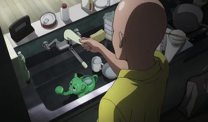 Busty blonde anime hottie banged during battle