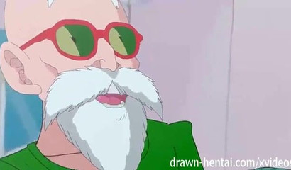 Slutty Bulma gets double dicked down on the couch