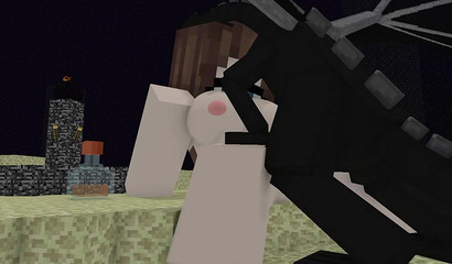 Дракон Minecraft с могучим пенисом