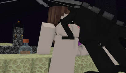 Дракон Minecraft с могучим пенисом