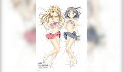 Yuri teen twisting their pigtails while getting lost in a pervy vortex