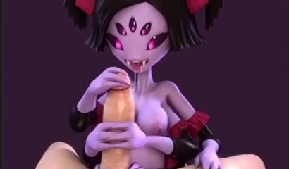Muffet from Undertale loves cum so much that she's made a compilation