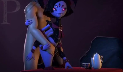 Muffet from Undertale loves cum so much that she's made a compilation