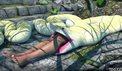 Snake vore sucks on a hot pair of tanned legs