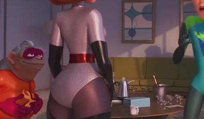 No one can stop staring at Elastigirl's incredible fat booty