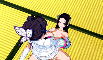 Demon Slayer - Shinobu Kochou tries futanari delights