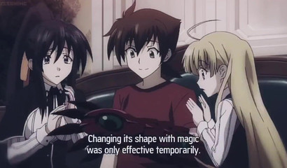 Akeno Himejima fighting for the attention of the dragon