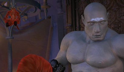 Tiny babes can't fight the monsters attacking their holes