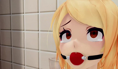 Lesbian slave cornered with multiple toys down the holes