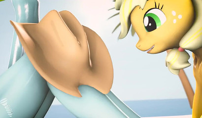 You wouldn't expect futanari sex on the beach